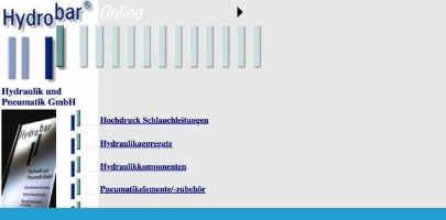 Frühe Hydrobar Webseite für Hydraulikservice und Produkte
