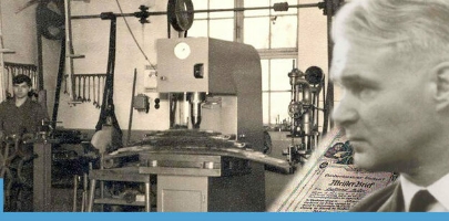 Historische Schmiede und Porträt von Gottfried Müller