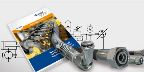Lehrmaterial für Hydraulik-Grundlagen-Schulung mit Hydraulikschlauch und Hydraulikschaltplan
