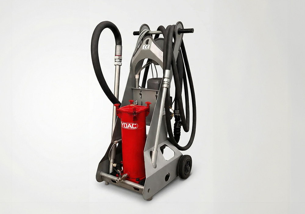 Mobiles Hydraulik-Filteraggregat FCM 100 zur Filtration und Pflege von Hydrauliköl.