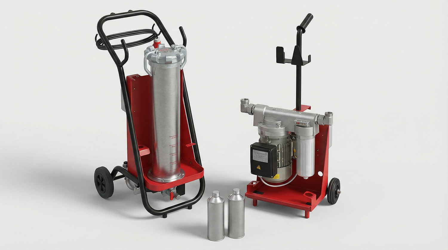 Filterwagen zur mobilen Filtration von Hydrauliköl in Hydraulikanlagen